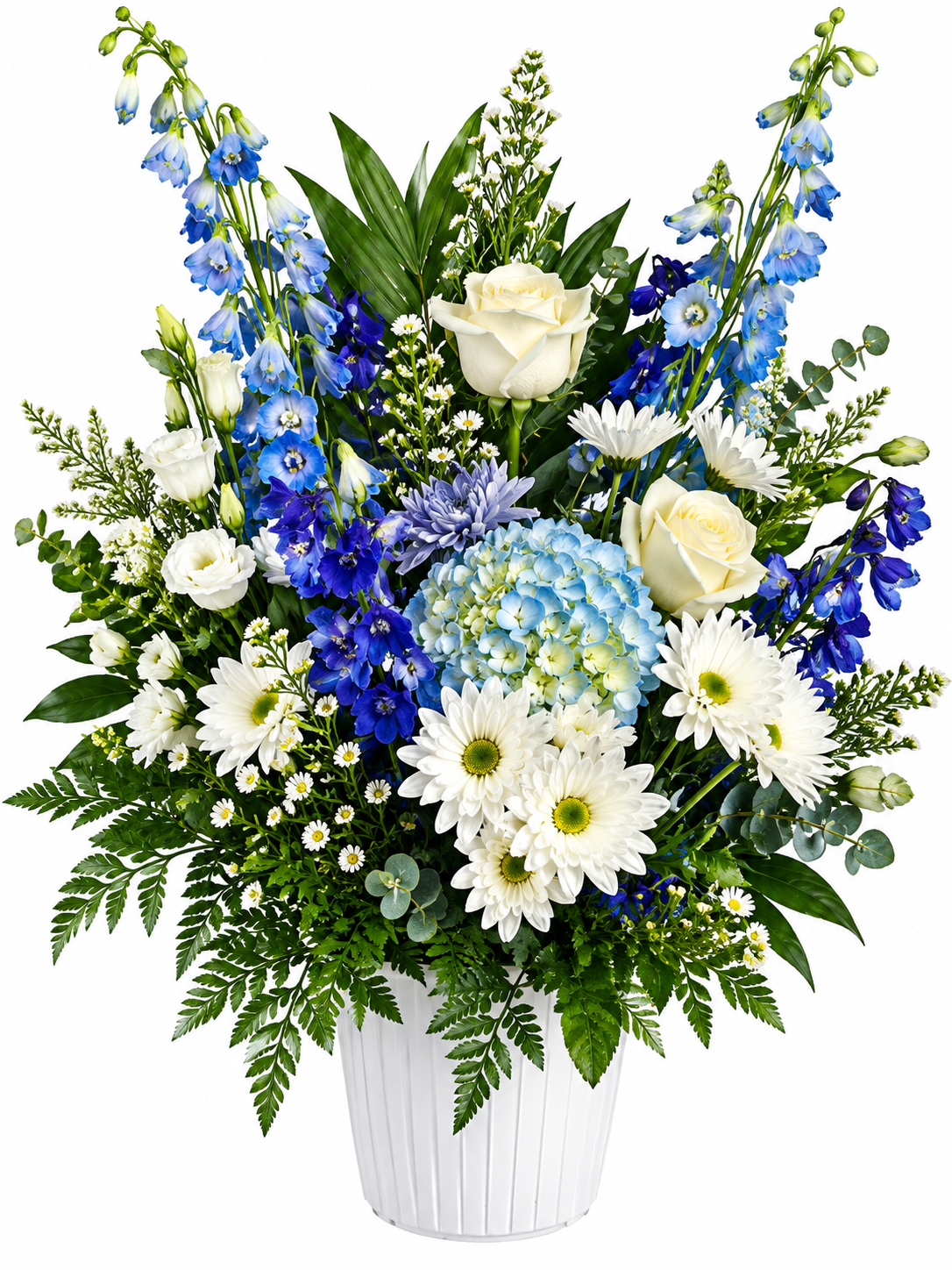 Blue & White Garden Vase