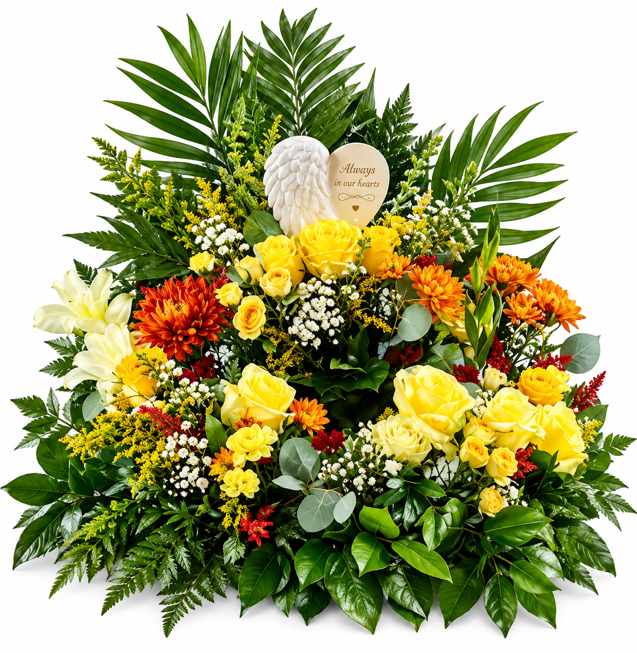 Angel Wings Memorial Spray