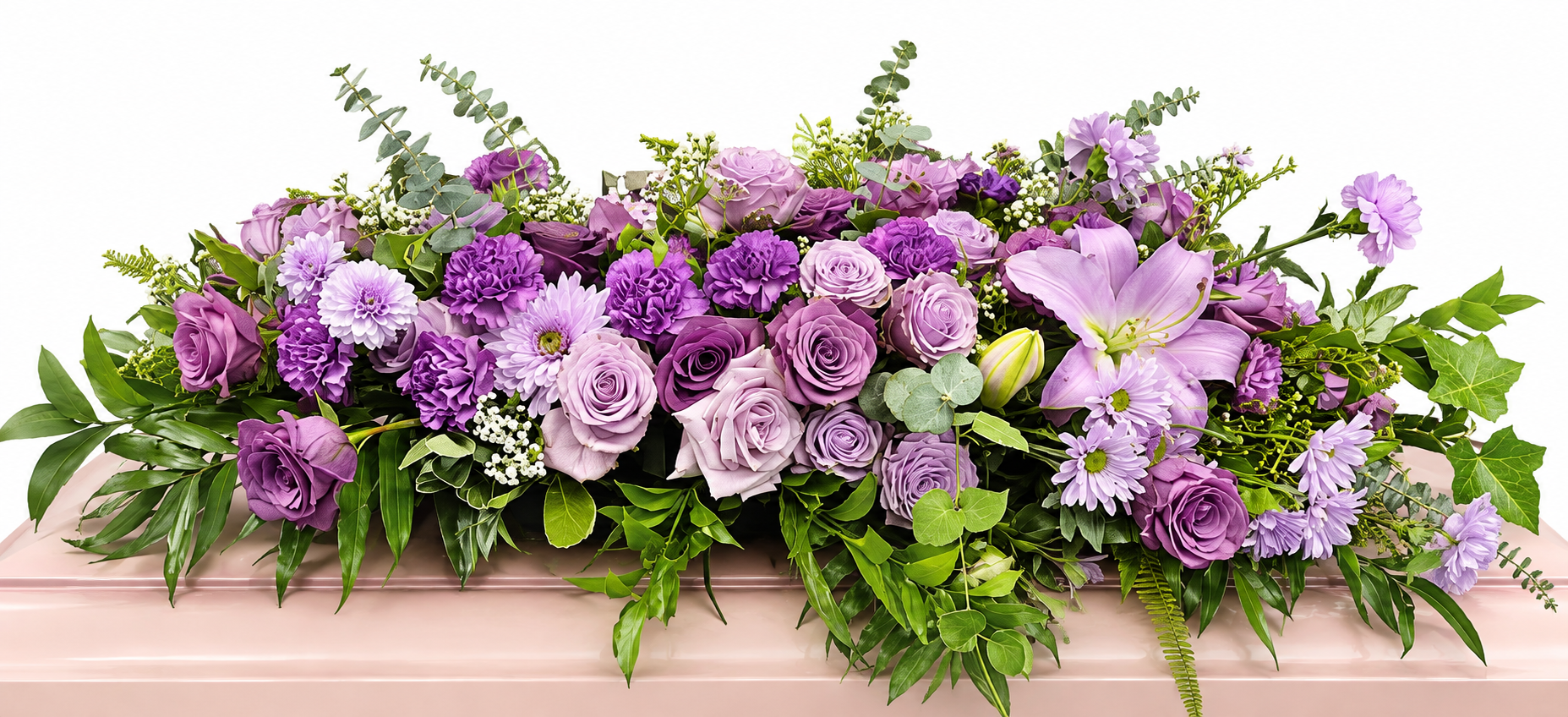 Lavender Casket Spray