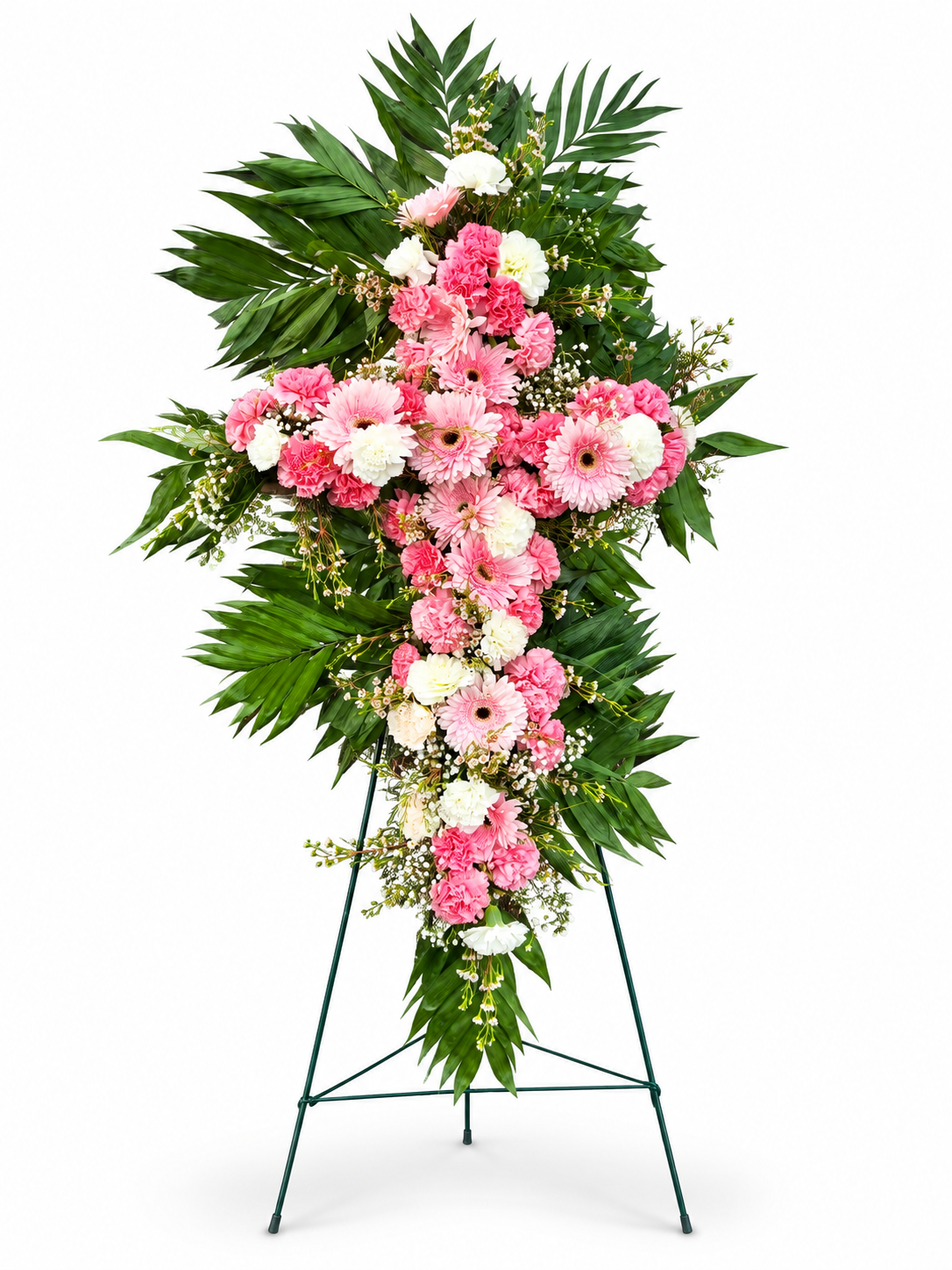 Pink Cross Standing Spray